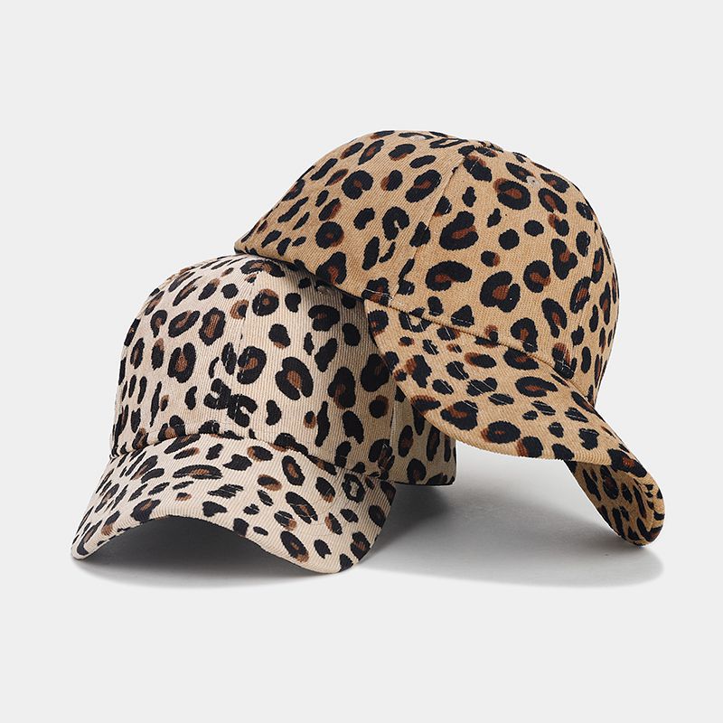 Leopard Pattern Autumn Season Women's Gender Women's Simple Style Leopard Printing Flat Eaves Baseball Cap