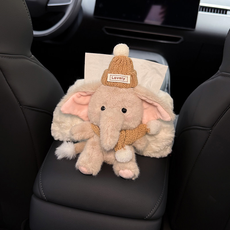 2026 New Model Car Tissue Box, Car-Mounted Hanging Tissue Bag, Headrest Tissue Box for Front and Rear Seats, Cute for Girls