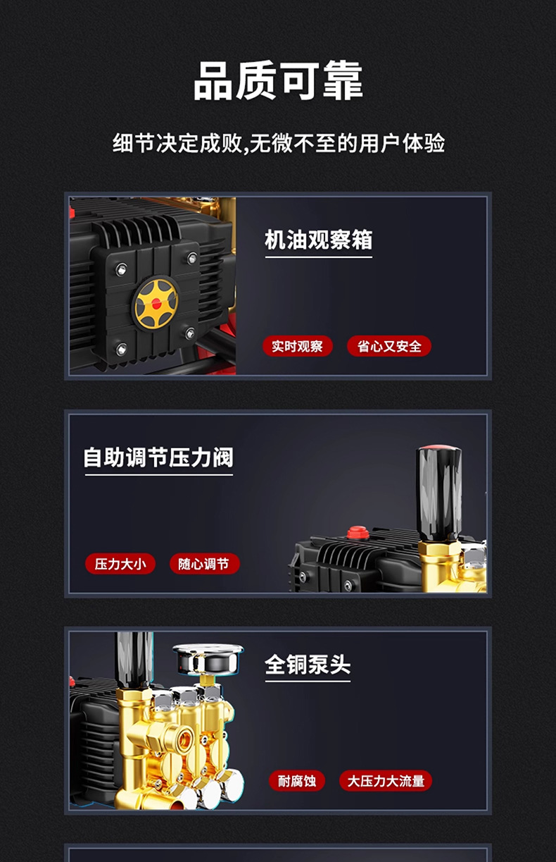 Black Cat Racing Variable Frequency Cleaning Machine 220V Commercial Car Wash Shop Car Wash High Pressure Water Gun Pump Super Supercharged Car Wash Machine