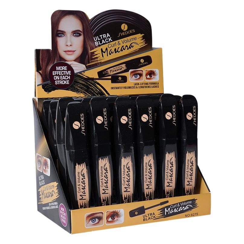 Maquillaje transfronterizo europeo y americano impermeable a prueba de sudor no floreciente grueso alargamiento natural que forma rímel ventas directas de fábrica