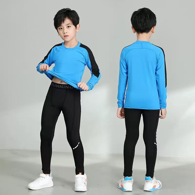 Children's Compression Training Wear for Boys, Long-Sleeve Running Fitness Clothing, Basketball and Soccer Sportswear Set, Base Layer Quick-Dry Clothing Children's Compression Training Wear for Boys, Long-Sleeve Running Fitness Clothing, Basketball and Soccer Sportswear Set, Base Layer Quick-Dry Clothing