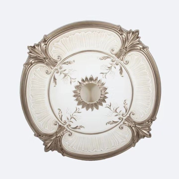 Prajna round pattern luxury interior decoration Pu ceiling medal for home decoration