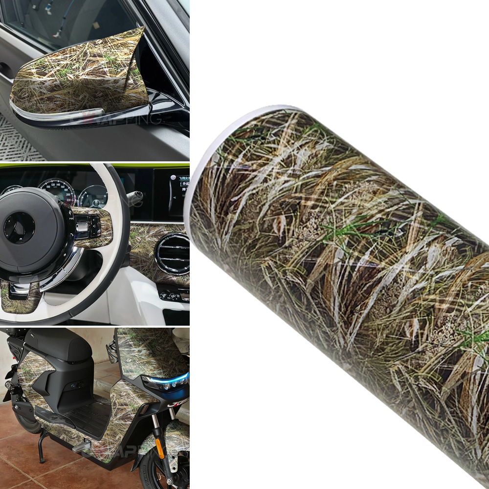 2026 New Model Leafy Thatch Jungle Bionic Camouflage Outdoor Camping Waterproof Decorative Camouflage Self-Adhesive Easy to Apply