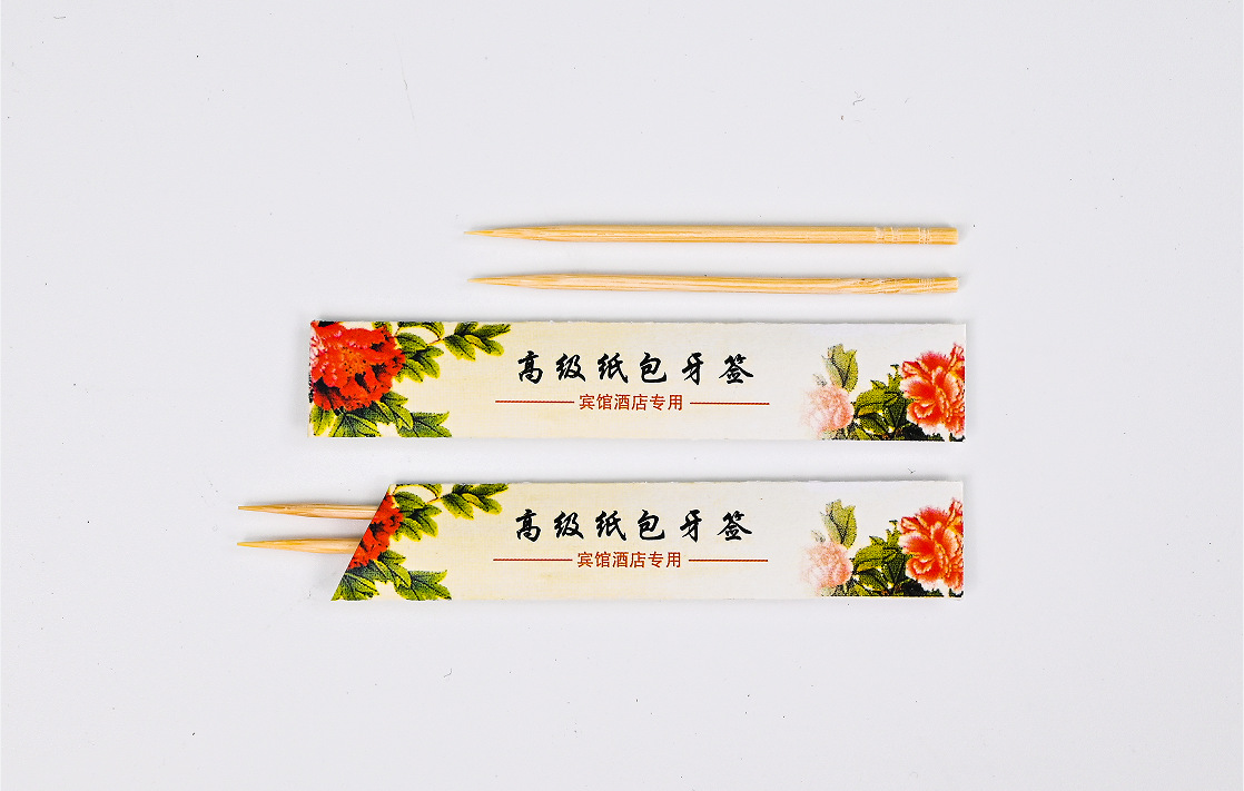 코팅지 꽃무늬 이쑤시개 (500개/상자)