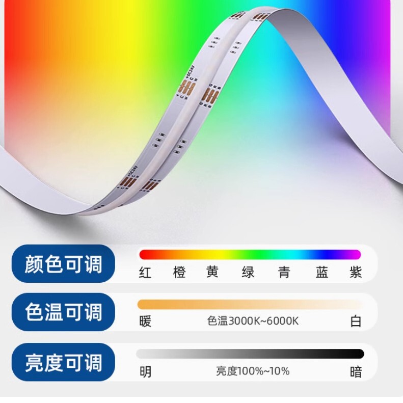 COBカラフルライト LEDライトストリップ RGB KTV雰囲気照明 スマート色温度調整可能 センサーライトストリップ カラフル雰囲気|undefined