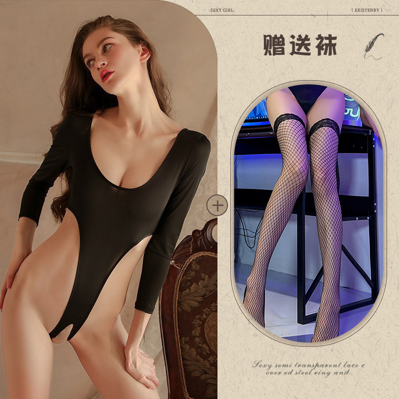 블랙 + 블랙 망사 스타킹