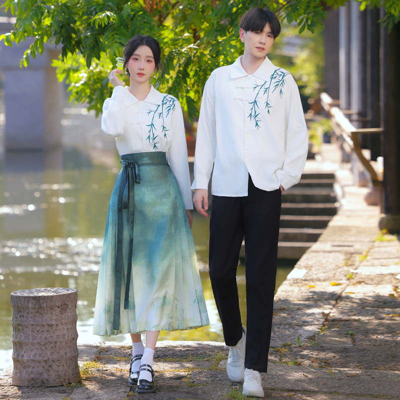 2025 Autumn Games Real Shot Couple Outfits Class Uniforms Retro New Chinese Style Recitation Performance Outfits Republic of China Style Suit