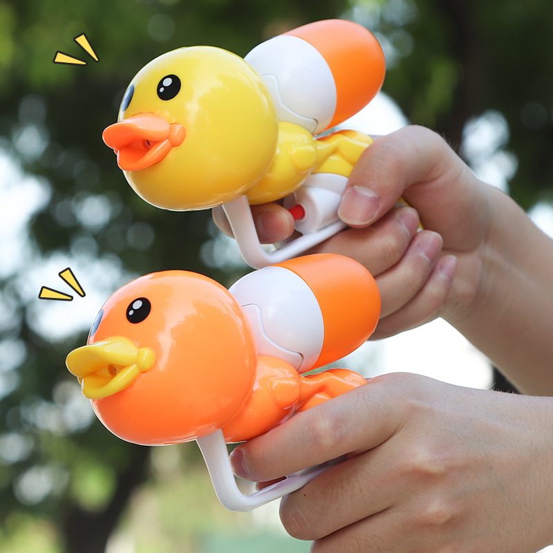 Niños pequeño pato amarillo agua pistola Seahorse tiburón pistola aerosol pistola bebé verano playa niño y niña baño de agua juguete