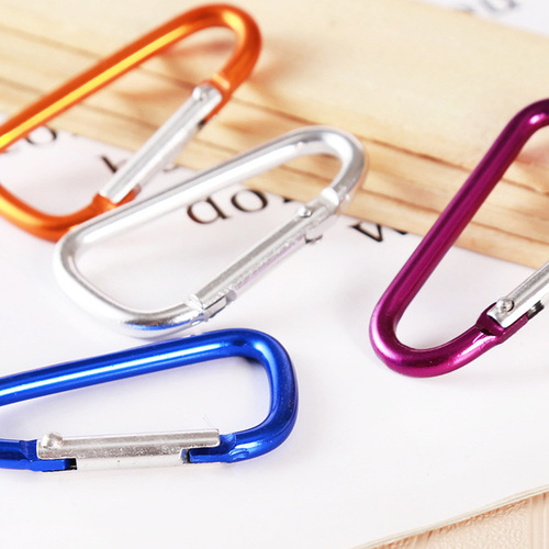 Water bottle buckle D-shaped aluminum alloy carabiner buckle outdoor hanging buckle multi-functional backpack buckle spring buckle wholesale