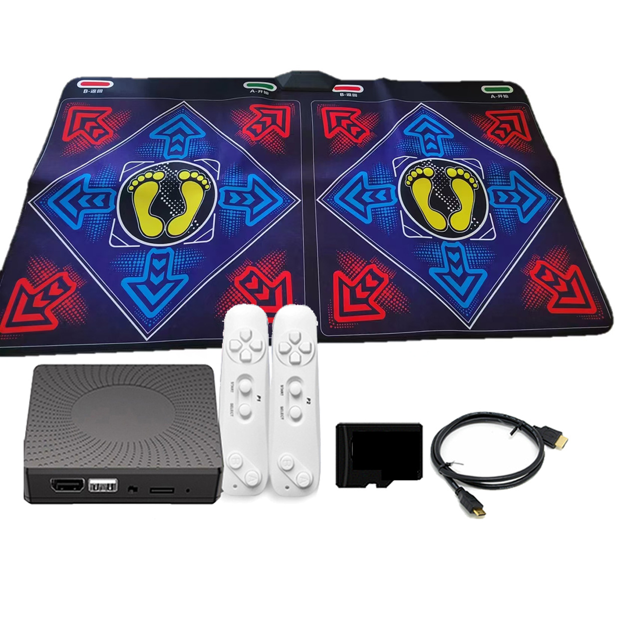 Dance Mat for Two People, Wireless, Thick, with Dedicated Interface for Hd Tv, Dance Machine for Home Use, Ar Camera, Motion-Sensing Game Console