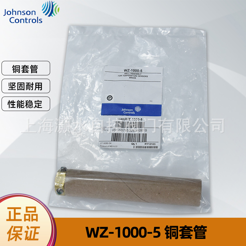 Johnson江森WZ-1000-5 TE系列水管温度传感器配件铜套管 60mm