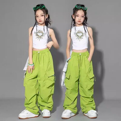 Children's dance clothes Jazz dance hip-hop dance clothes Training clothes Children's hip-hop fashion clothes Overalls