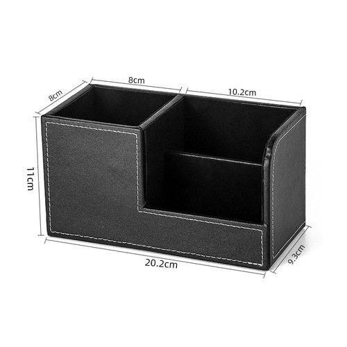 Factory direct supply creative leather pen holder office leather storage box pen holder multi-functional storage desktop gift wholesale