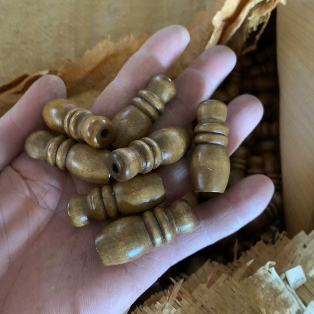 木珠 竹窗帘拉珠 竹窗帘轨道碳化木珠