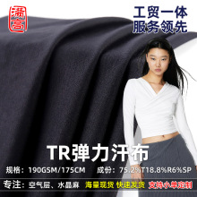 190克TR弹力汗布现货40个色32S TR纱80/20 T恤Polo衫童装针织面料