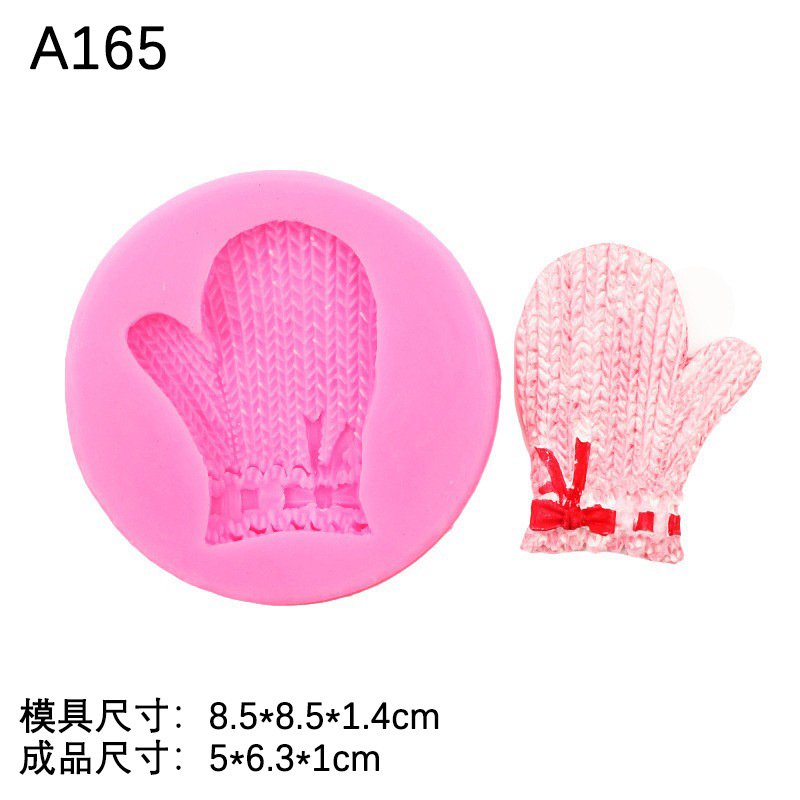 Oso de dibujos animados Navidad felpa modelado silicona molde creativo para hornear fondant cake chocolate Decoración