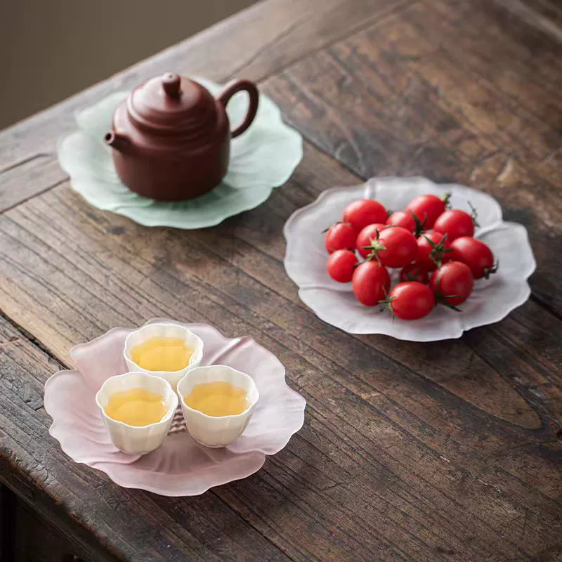 Матовый глазурованный лотос горшок с стеклянным лотосом