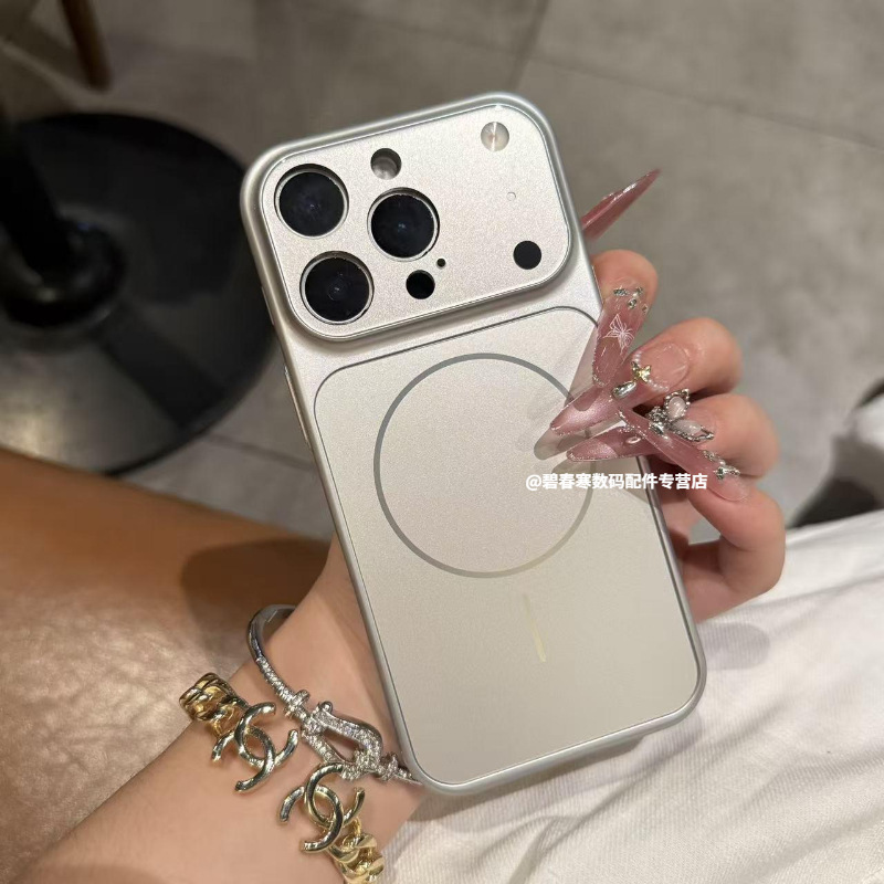 秒变17大视窗适用17promax手机壳新款16pro带镜头膜iPhone15promax康宁磨砂玻璃15简约磁吸14/13全包保护套男|undefined