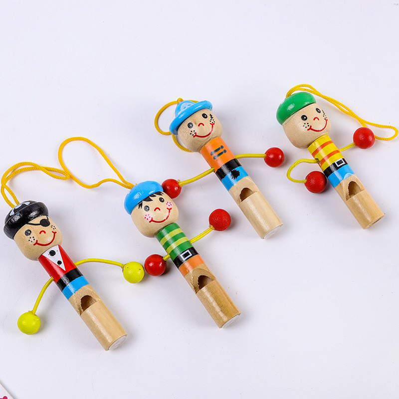 Juguetes de silbato pirata de madera para niños instrumentos de soplo bebés pequeños silbatos premios de jardín de infantes pequeños regalos image 3