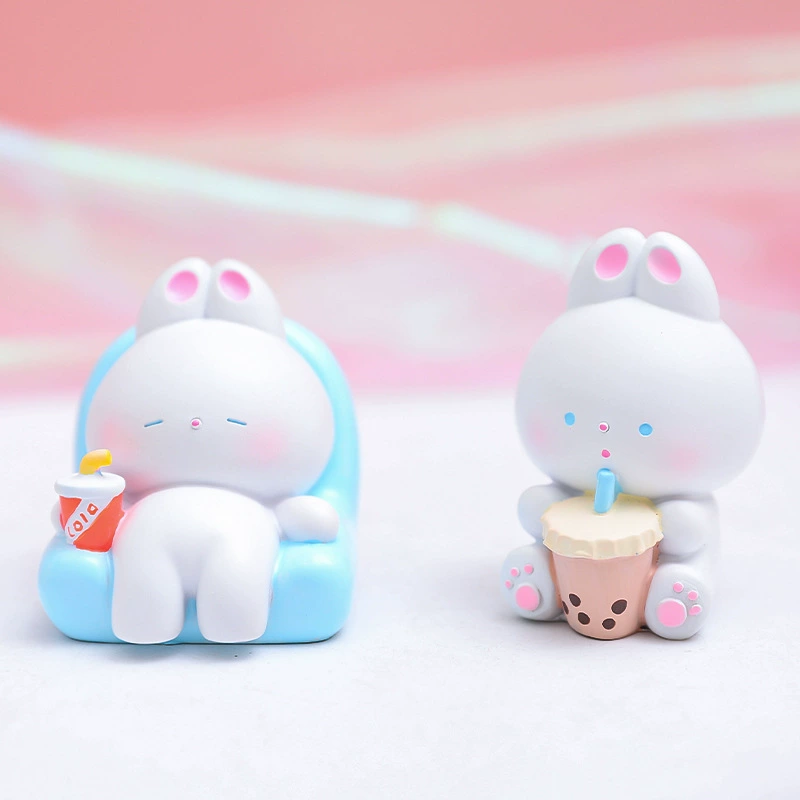 Милая пена для ванны, заяц для офиса, декоративные элементы на столе