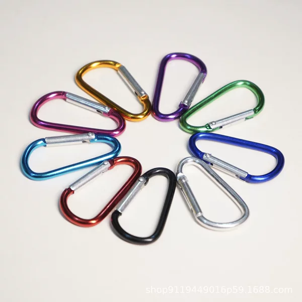 No. 6 Wire Diameter 5.0 Thick D-Shaped Carabiner Luggage Buckle Outdoor Equipment Carabiner Backpack Buckle