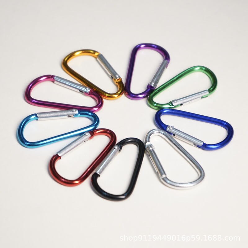 No. 6 Wire Diameter 5.0 Thick D-Shaped Carabiner Luggage Buckle Outdoor Equipment Carabiner Backpack Buckle