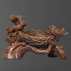 創意鑰匙糖果遙控器收納擺件玄關入戶鞋櫃酒櫃玄關裝飾品喜鵲鳥巢