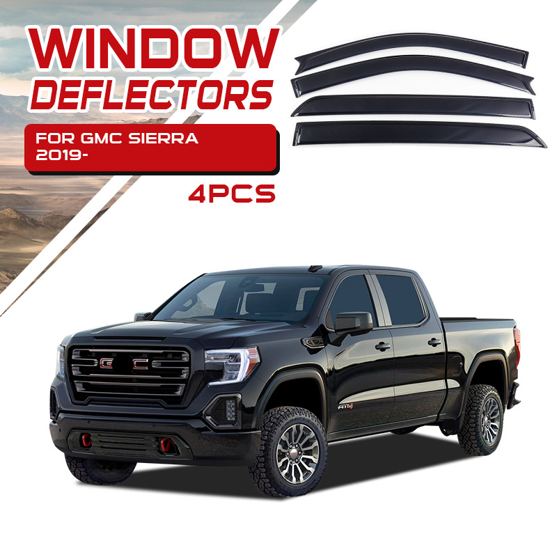 Aplicable gmc protector de lluvia protector de lluvia ceja GMC sierra Silverado ventana Deflector