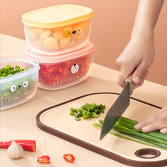 Onion, garlic, and ginger preservation box, fruit and vegetable storage box, food-grade drainage, prep kitchen fridge storage box, airtight jar