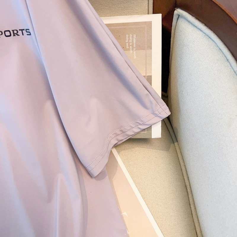 Быстросохнущая шёлковая футболка для отдыха, большой размер, облегающий крой