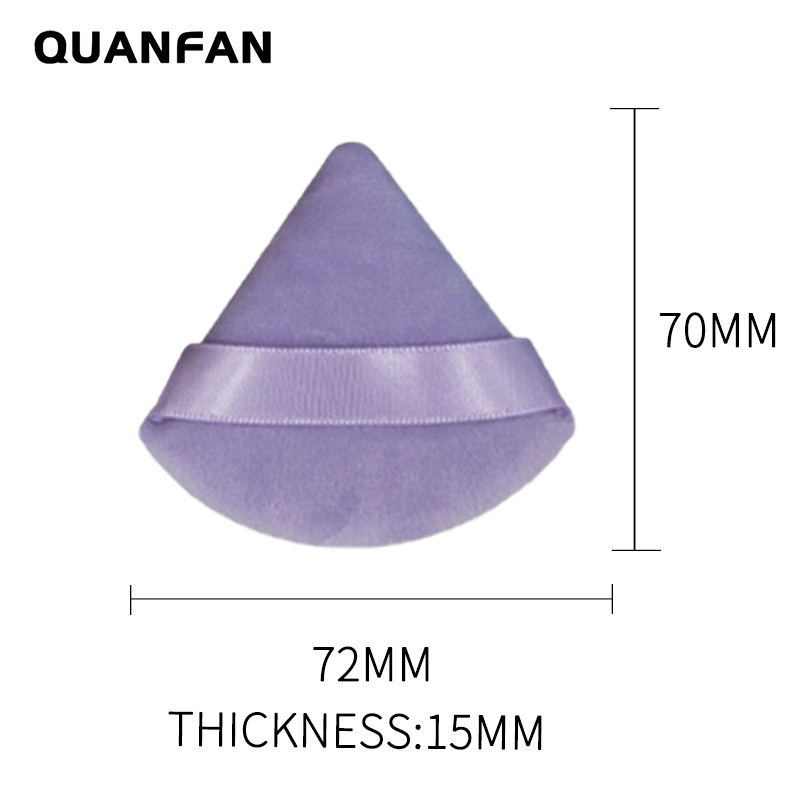 Triángulo seco puff fibra de comercio exterior de cristal de algodón delicado maquillaje belleza maquillaje herramientas puff transfronteriza caliente
