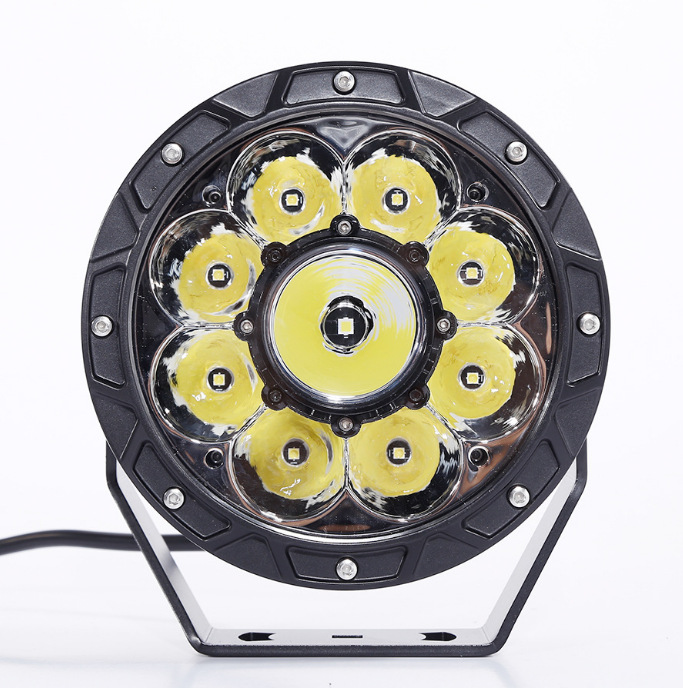汽车射灯改装7寸圆灯黄光灯激光LED越野车改装车灯高亮聚光工作灯