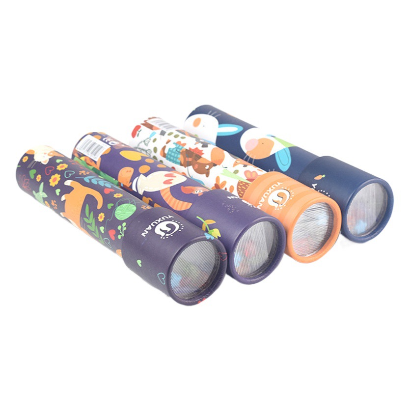 Hot products kaleidoscope creative paper cartoon rotating kaleidoscope children's educational toys for boys and girls