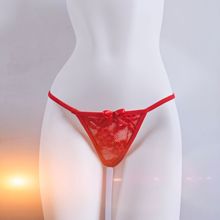 丁字裤T裤情调趣一根线性感蕾丝镂空女士低腰带三角透明真人诱惑