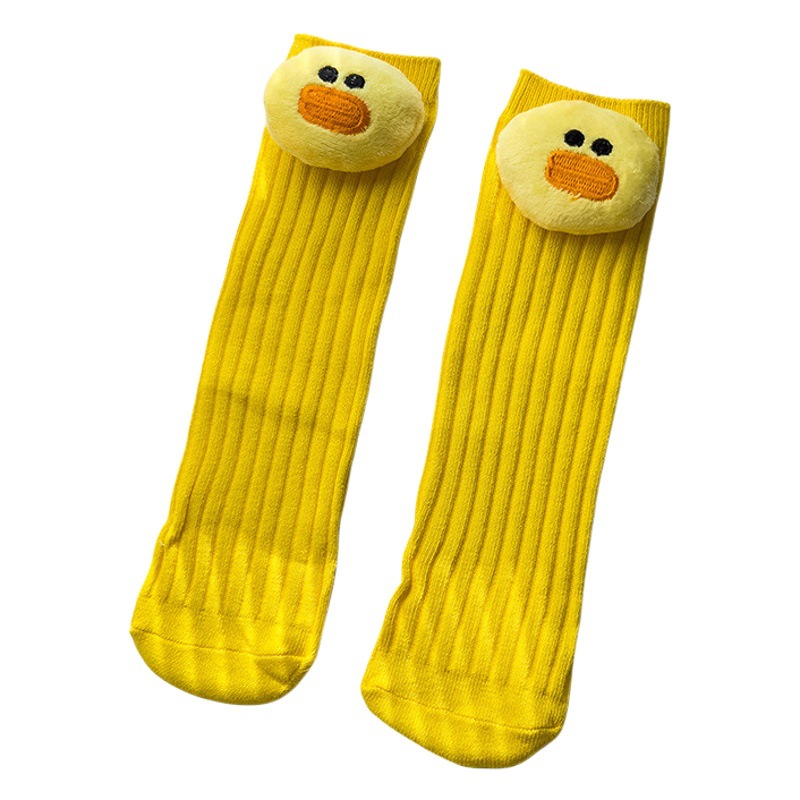 Calcetines para niños primavera y otoño accesorios de dibujos animados calcetines niñas media pantorrilla Linda muñeca coreana bebé Niña Accesorios fábrica al por mayor