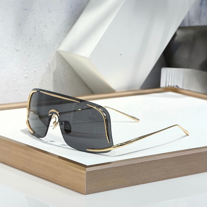 Square Metal Frame Sunglasses for Women, Fashionable and Trendy Rimless Sunglasses, Sun Protection and Uv400 Protection