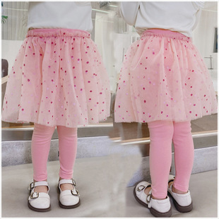 Весенние осенние детские штаны, леггинсы, наряд маленькой принцессы, юбка, комплект, в корейском стиле, оптовые продажи