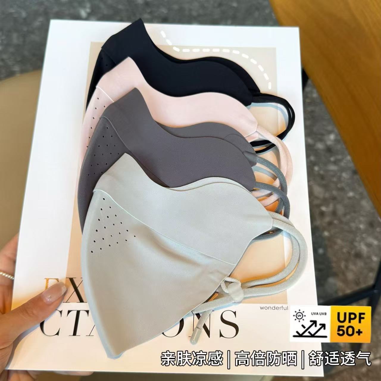 2026 New Model Cartilage-Supporting Sun Protection Mask, Three-Dimensional Ice Silk Cooling Breathable Eye Protection Summer Sun Protection Mask for Women