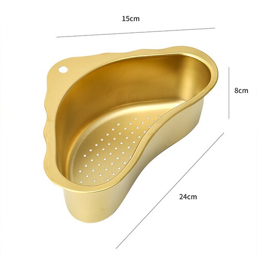 Nanhui Factory Wholesale Kitchen Sink Drain Basket Household Stainless Steel Triangle Drain Rack Dishwasher Pool Filter Frame Home