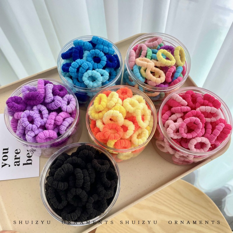 Banda de pelo de pulgar corbata cuerda de pelo hembra niños no lastiman pelo banda de goma pequeña banda de goma elástica alta cuerda de pelo del bebé accesorios para el cabello