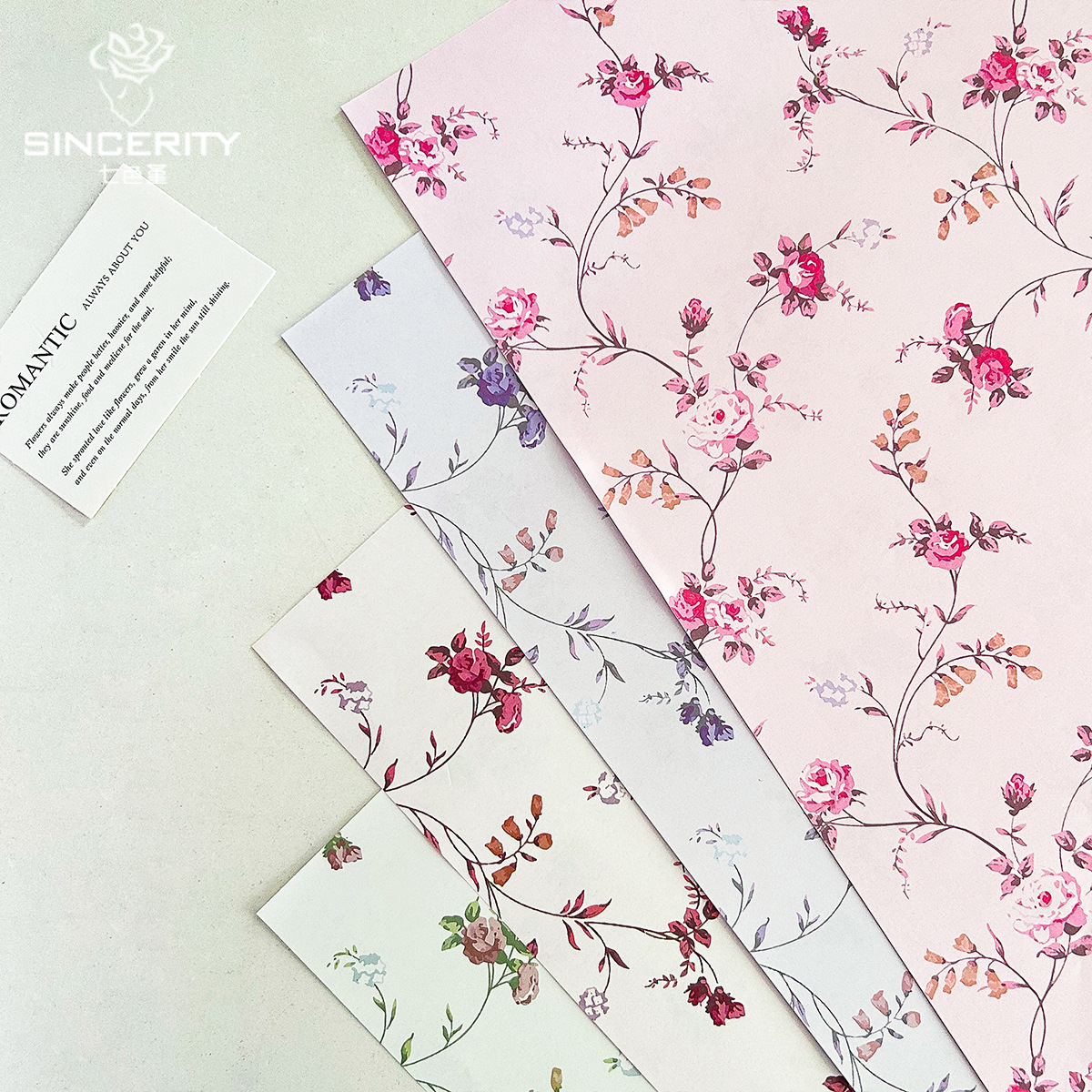 Los siete colores cordier flores rompecabezas engrosado material floral impresión de embalaje kraft ramo de flores papel de embalaje de flores