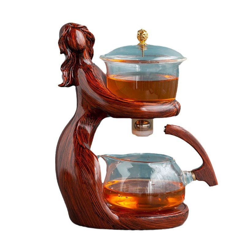 Creative induction teapot, automatic tea set for home use, fully automatic