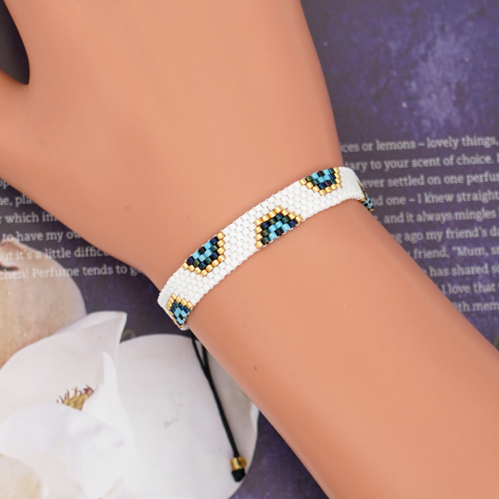 Bohemian Blue Eyes Miyuki Beads Bracelet display picture 1