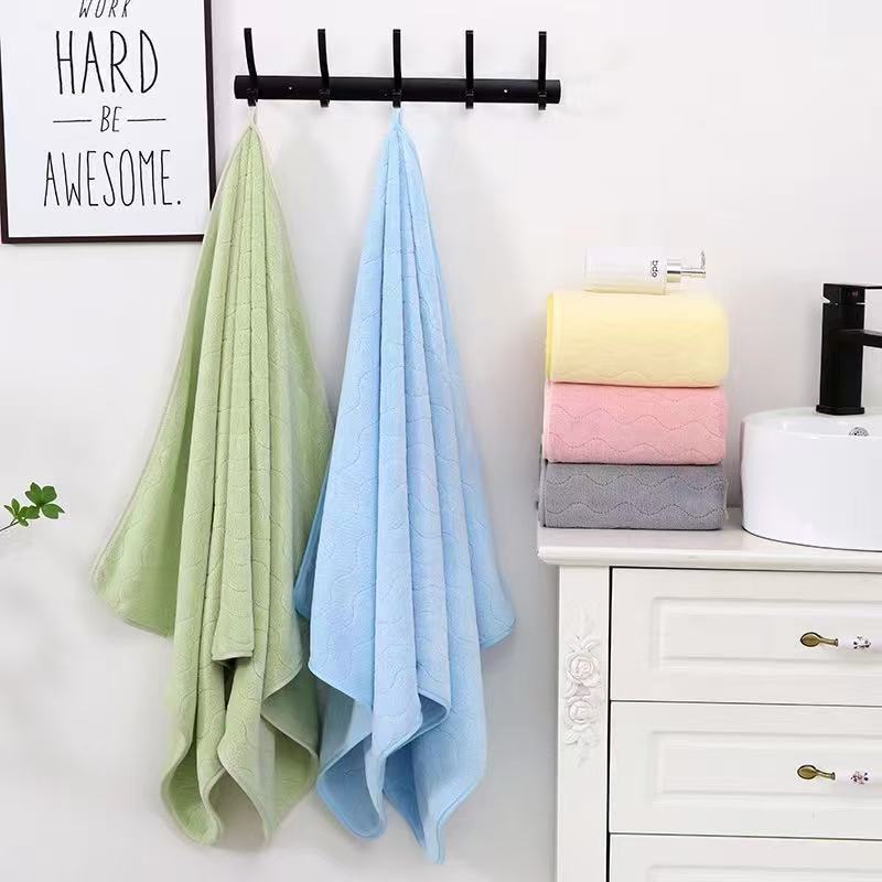 Coral Fleece Edge-Wrapped Water-Absorbent Quick-Dry Towel Bath Towel Home Daily Use Gift Box Hot Recommendation Souvenir Gift
