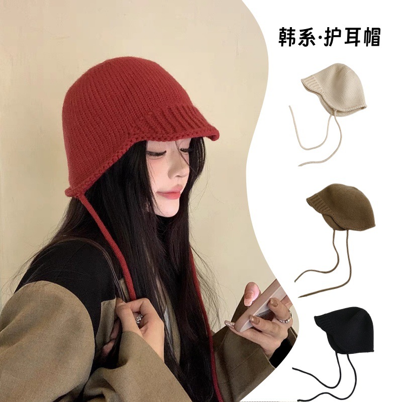 Japanese knitted demi-season retro solid color belt