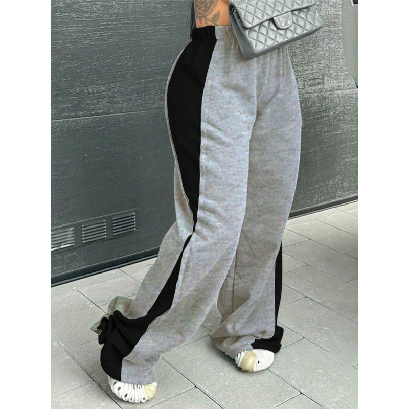 V 53811 Color Block Wide Leg Pants Pantalones de piernas anchas de color para mujeres image 8
