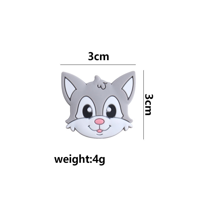 DIY creativo bebé suministros de dibujos animados animal Fox gato silicona joyería bebé chupete cadena molar mordedor pulsera accesorios