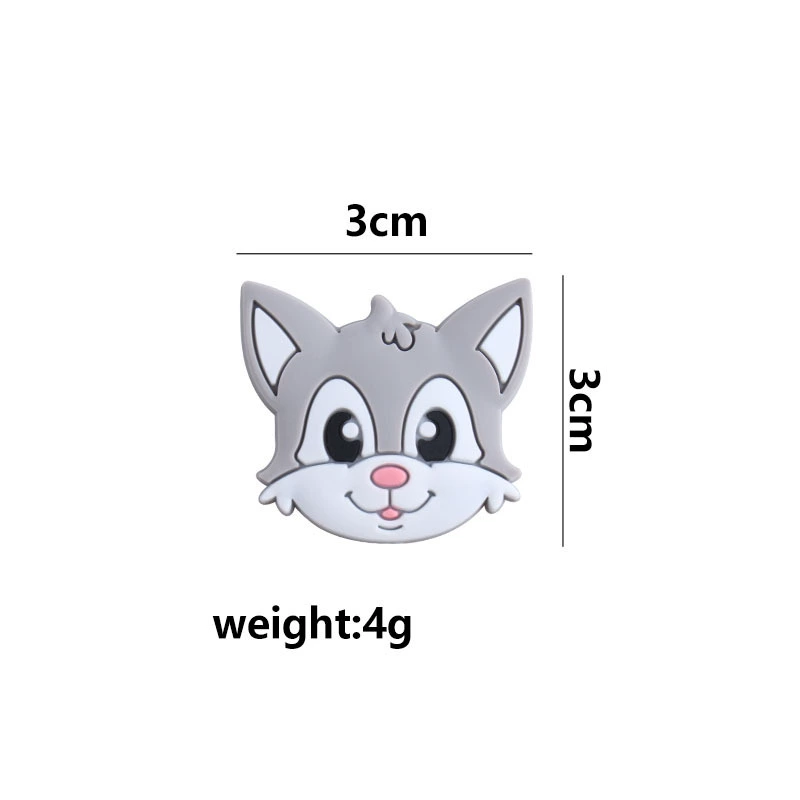 Creative children's cartoon silicone pacifier for new born with animals, teether for correct bite, bracelet, accessories, handmade