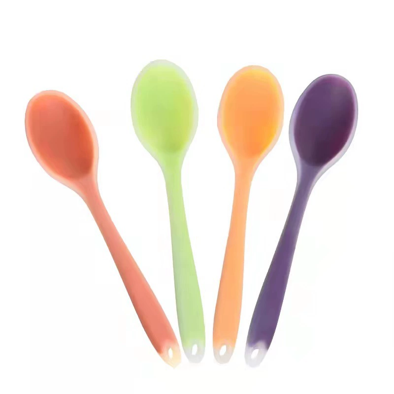 Cross-border trading), silicone children's handheld spoon, (Physicals