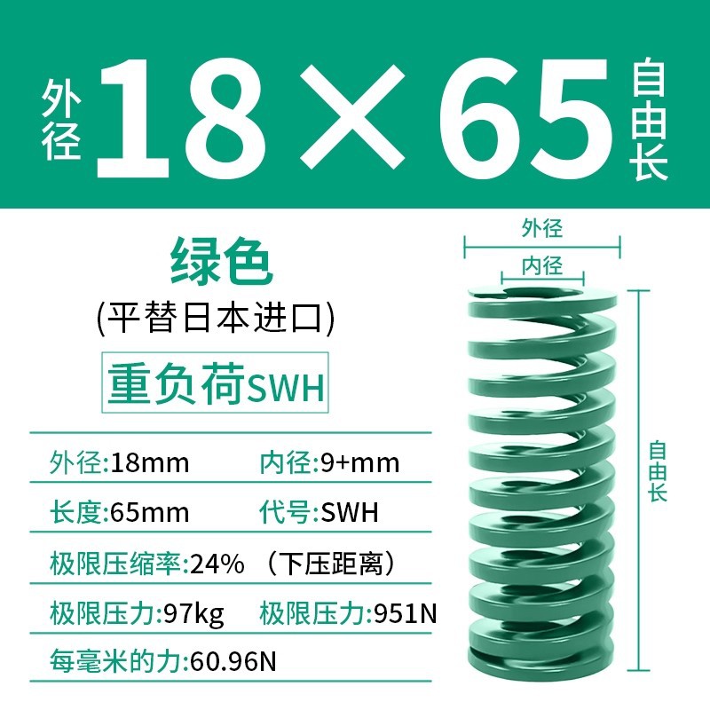 합금강 녹색 18×65
